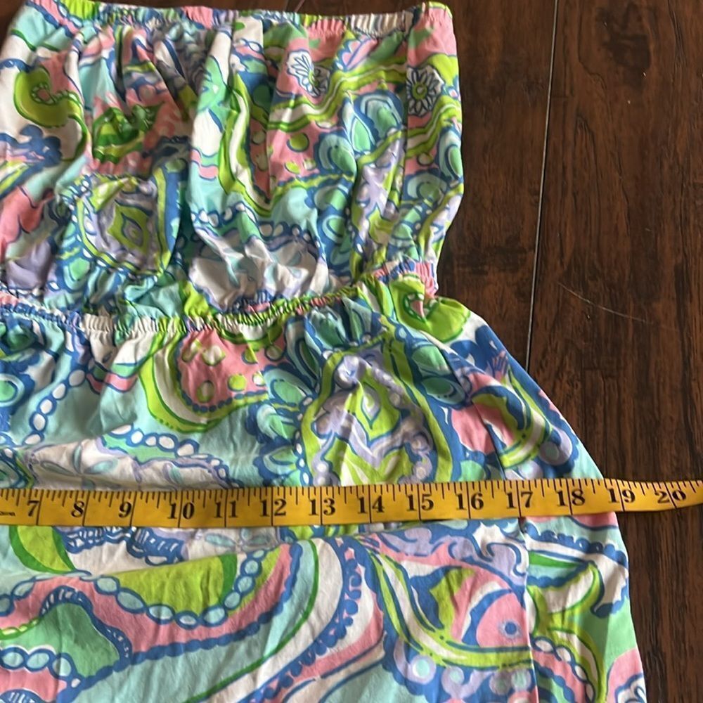 Lilly Pulitzer WINDSOR Strapless Jersey Dress‎ Multi Conch Republic S NWT - Picture 8 of 8